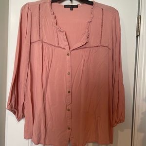 Pink coral blouse size L